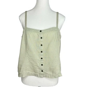 Canotta donna Everlane Laurel The Linen bottoni picnic collo quadrato 10/C37 - Foto 1 di 12