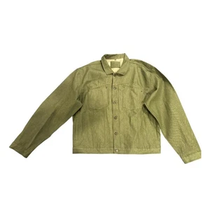 Vintage Marithe Francois Girbaud Olive Green Denim Jean Jacket Men's Sz 4XL - Picture 1 of 8
