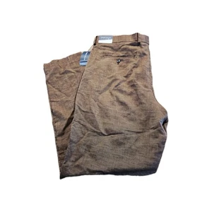 Perry Ellis Tapered Fit Anzughose Slim Leg Coconut Shell Größe 38x32 Neu mit Etikett - Bild 1 von 8