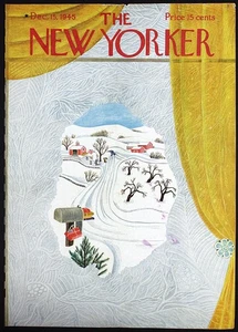 The New Yorker Magazine Cover Dec 15 1945 Vintage Multi-Color Print by Karasz - Picture 1 of 3