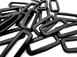 25mm 1" Wide fit Plastic Loop for Shoulder Strap Pack Belt Webbing DURABLE Black - Picture 1 of 11