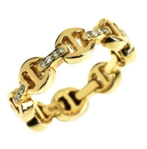 Hoorsenbuhs Diamond 18k Rose Gold Link 5mm Ring Size US5.75 - Picture 1 of 3