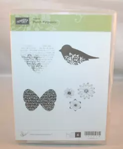 Stampin' Up! Juego de estampillas adhesivas - Popurrí ponche de anfitriona - 4 estampillas - Usado - Imagen 1 de 3