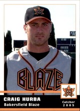2005 Bakersfield Blaze Grandstand 10 Craig Hurba Maryland New York Baseball Card