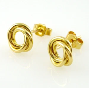ORECCHINI A FILO IN ORO 750/18Ct - Originali Gioielli Made in Italy Nuovi!! - Picture 1 of 4