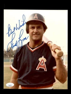 Fred Lynn JSA Coa Signed  8x10 Photo Autograph Angels - Picture 1 of 3