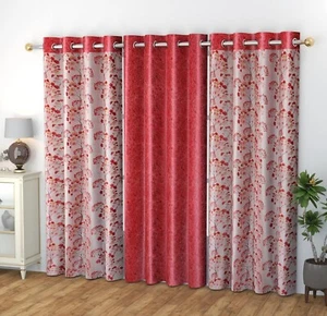 New 3 Piece Window Curtain Set - 5 feet - Picture 1 of 3