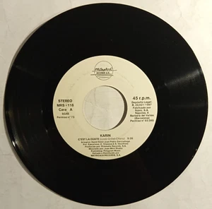 KARIN -C´EST OUATE- 1987 RARE SPANISH 7" SINGLE, PROMO, PAPER SLEEVE, SYNTH POP - Picture 1 of 3