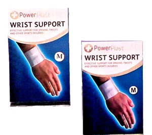 2 x WRIST SUPPORT BANDAGES, INJURY GYM BRACE ELASTIC SLEEVE SPORTS - MEDIUM - Picture 1 of 1