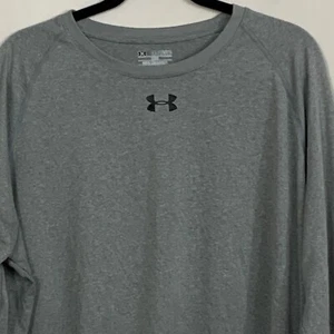 2XL Under Armour Loose Heat Gear Pullover shirt Mens logo Gray W1 - Picture 1 of 8