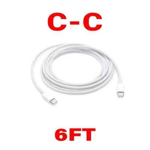 New OEM USB-C to USB-C Cable Fast Charge Cord For iPhone16/15/Plus/ProMax/iPad* - Picture 1 of 11