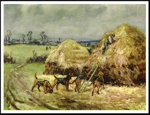 BLOODHOUND TRACK MAN VINTAGE STYLE A4 DOG ART PRINT POSTER - Photo 1 sur 1