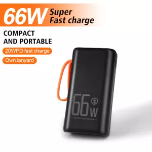 50000mAh Powerbank 66W Schnellladegerät ZusatzAkku Batterie USB C Für Alle Handy - Bild 1 von 14