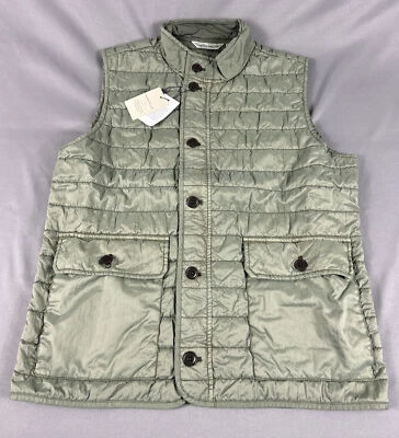 Peter Millar Golf Vest Crown Greenwich Garment Dyed Large Green MSRP $198 - Image 1 of 4