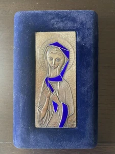 QUADRO ARGENTO 925 OTTAVIANI Madonna - Cornice In Velluto - Foto 1 di 1