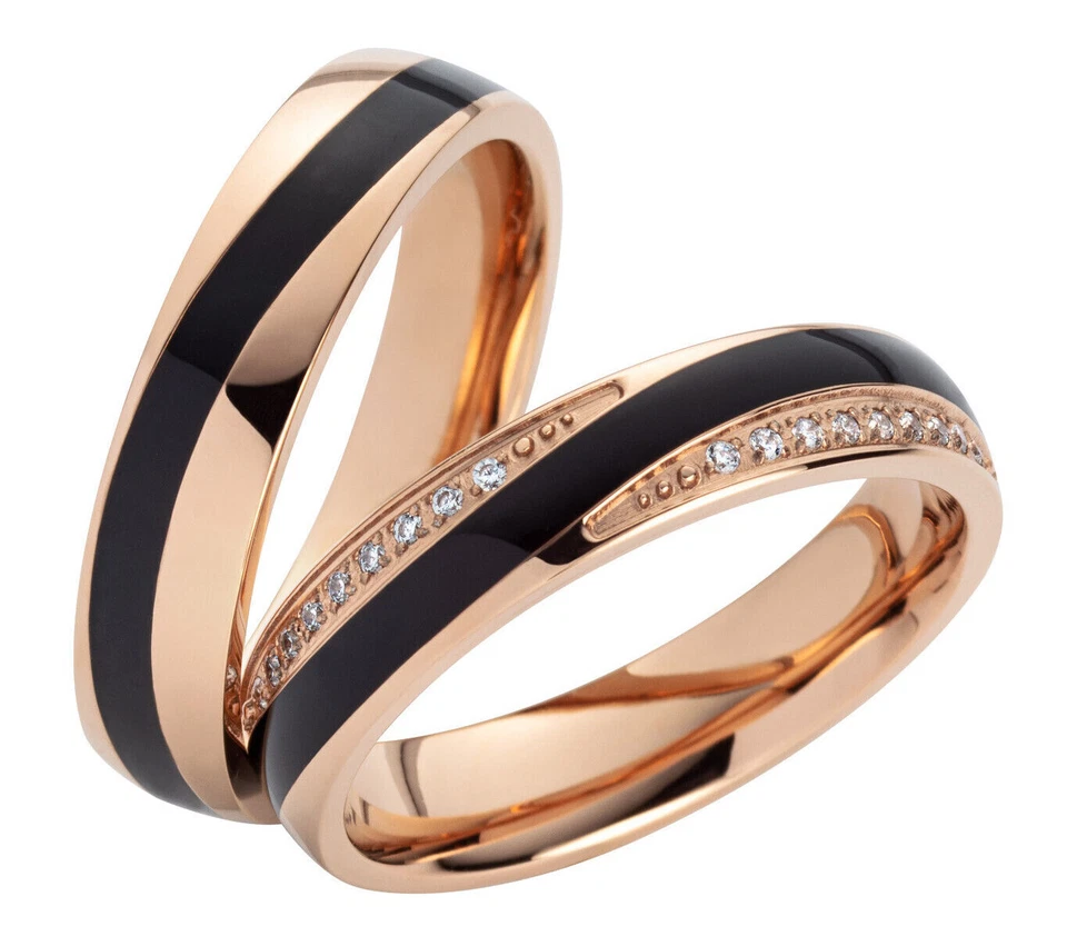 Verlobungsringe Trauringe Freundschaftsringe Eheringe Partnerringe Edelstahl  - Bild 1 von 4