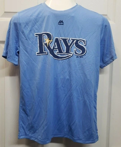 MLB Rays - Majestic Cool Base T-Shirt - Youth and Adult Sizes - NEW Cover