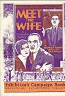 Meet The Wife 1931 Columbia Comedy Pressbook Laura La Plante And Lew Cody