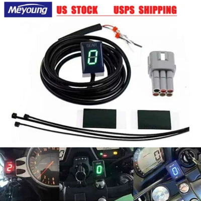 Motorcycles Green LED Gear Indicator for Suzuki GSXR600 GSXR750 GSXR1000 SV650 - Image 1 of 4