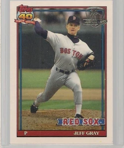 1991 TOPPS DESERT SHIELD JEFF GRAY RED SOX - Picture 1 of 2