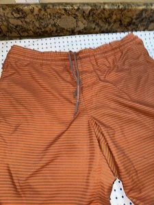 Armani Exchange Mens Size Large Swim Striped Trunks Orange and Grey  AX logo. - Picture 1 of 13