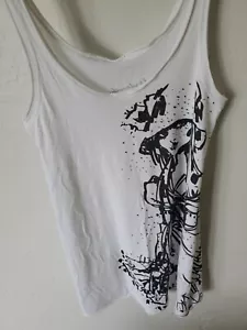 Y2K 1990s Bebe Rhinestone Tank Top Size Large - Picture 1 of 6