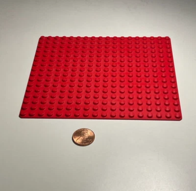Lego Baseplate 16 x 18 Red Surface for Building CITY HOUSE SHOP STORE - Image 1 of 3