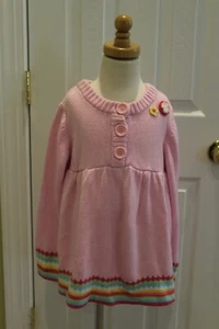 Carter's Girls Pink Stripe Applique Tunic Sweater sz. 6 - Picture 1 of 5
