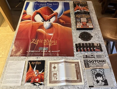 LITIL DIVIL - BIG BOX IBM PC GAME - GIANT POSTER - CODE WHEEL - GREMLIN - 1993 - Image 1 of 4
