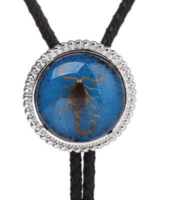 Агат реальный скорпион BOLO галстук свадебное ожерелье винтажный Western ковбой все цвета - Изображение 1 из 4