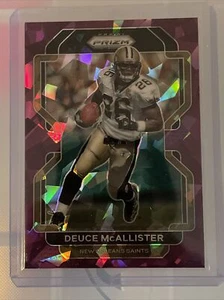 2021 Prizm Football #307 DEUCE McAllister lila rissiges Eis/225 Saints SP neuwertig - Bild 1 von 2