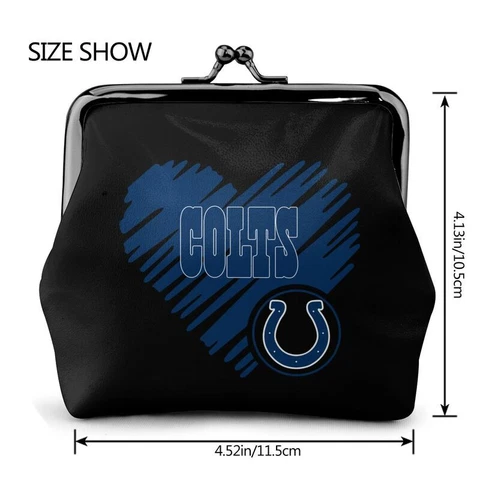 Indianapolis Colts Leather Coin Purse Change Purse Love Style Ladies Wallet Cover