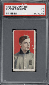 1910 T206 Claude Rossman Piedmont 350 PSA 1