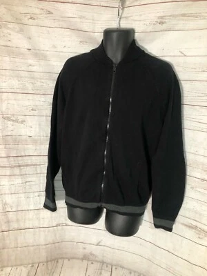 Cárdigan Express Hombre Cremallera Frontal Mangas Largas Azul Marino 100% Algodón Talla L Foto 1 de 4