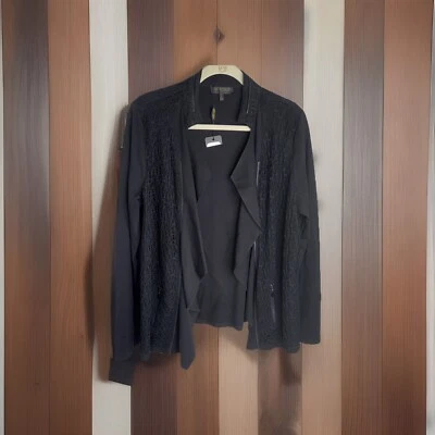 Chaqueta de Encaje Negra Moda Picadilly Nueva con Etiquetas Talla Grande Foto 1 de 4