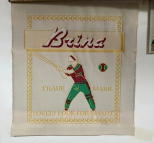 Brina Trademark Baseball schöner Look smart bestickter Aufnäher 1980er/90er - Bild 1 von 2