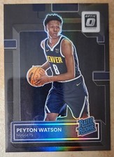 2022-23 Panini Optic Black Prizm Refractor Peyton Watson 1/1 Rated Rookie Rc 