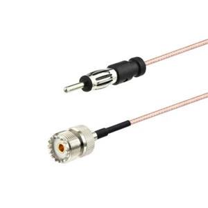 AM/FM Male to SO-239 UHF Female Adapter Cable Coaxial 6" RF Pigtail RG316 15cm - Picture 1 of 3