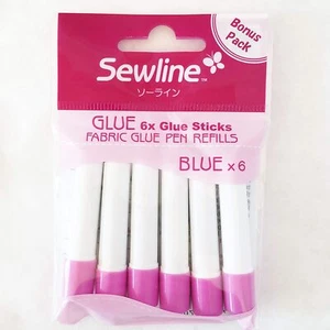 Sewline Fabric Glue Pen Refills Blue - Pack of 6 - Picture 1 of 1