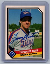 1989 Shawn Barton Tidewater Tides Autographed Signed Baseball Card