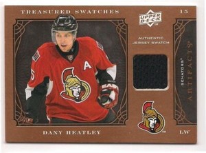 Dany Heatley 09-10 Upper Deck Artifacts Treasured Swatches Game Jersey Retail