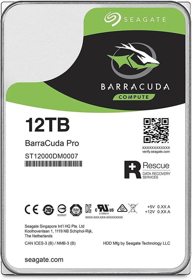Seagate BarraCuda Pro 12TB SATA 6Gb/s 3.5" Internal (ST12000DM0007) PARTS ONLY! - Image 1 of 1