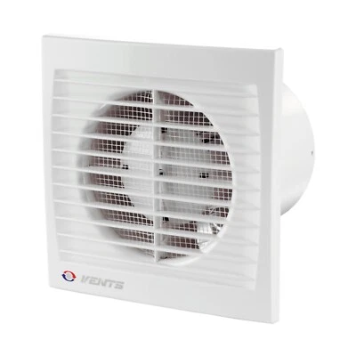 VENTS Ventola Aspiratore Ø100 Estrattore Aria da Muro Bagno Cucina Silenzioso IP34