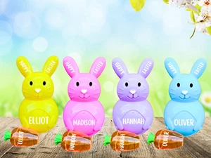 Easter  Bunny shaped  personalized fillable  Container - Picture 1 of 1