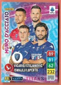 PANINI CALCIATORI ADRENALYN 2023 TITANS T31	Ardian Ismajli / Guglielmo Vicario / - Picture 1 of 1