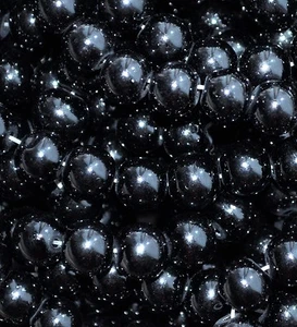 Una Cadena De 75CM Negro Redondo Cuentas Perlas de Cristal De 8MM, 100 + Piezas - Imagen 1 de 2