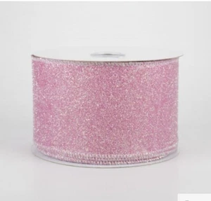 Nastro di raso glitter iridescente: arancione 2,5" x 10 iarde - Foto 1 di 2