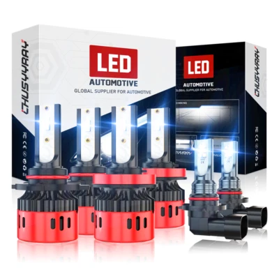 For Cadillac SRX 2010-2016 Replacement LED Headlights Fog Light Bulbs Kit 6K - Image 1 of 4