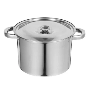  Pentola Stock in Acciaio Inox: Stockpot Pasta Cottura Pentola con Coperchio per Zuppa - Foto 1 di 12