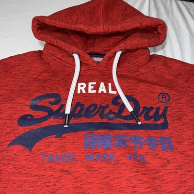 Sudadera con capucha gráfica grande de algodón rojo DD17 SUPERDRY para hombre Foto 1 de 4